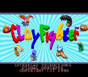 Clay Fighter (USA) screen shot title